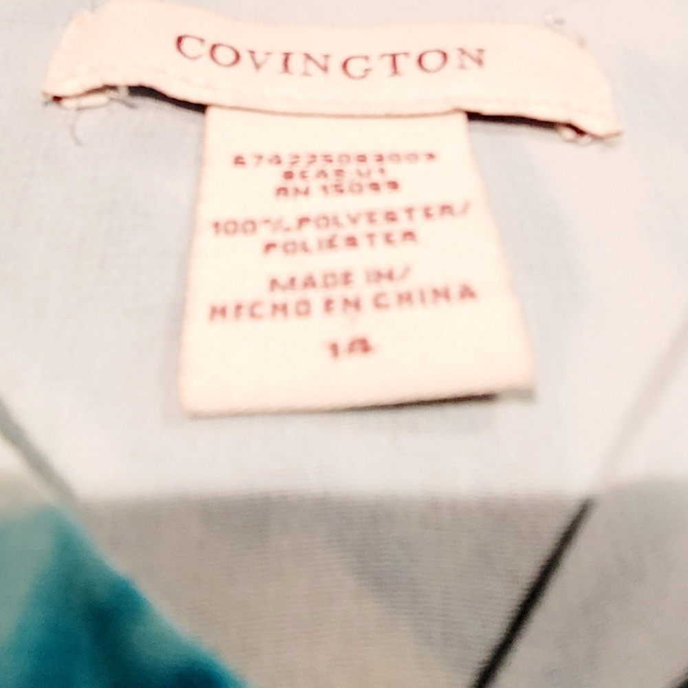 Covington Size 14 Sun Dress Beautiful Blues and White. - Picture 2 of 2